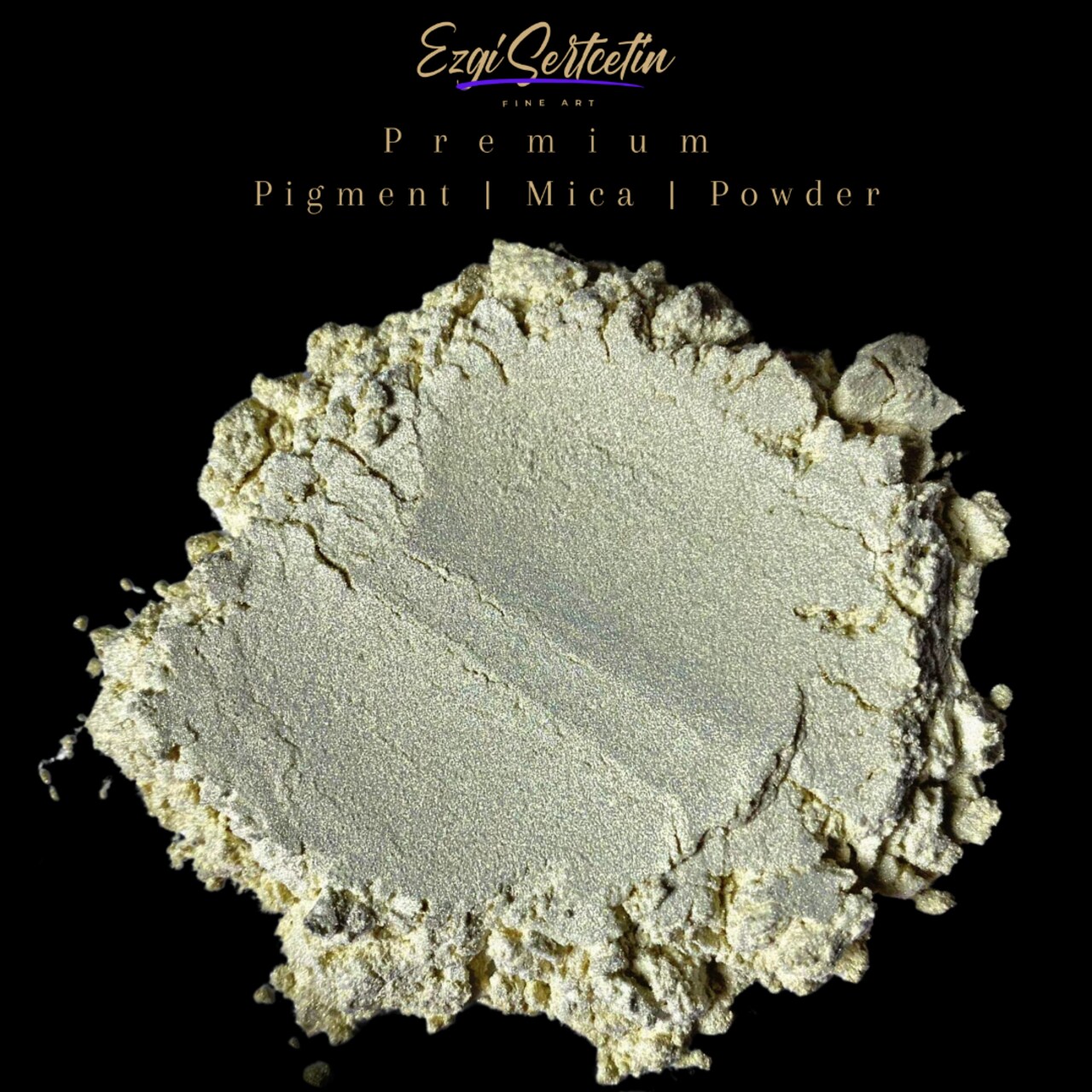 Premium Pigment Powder 50g | Authentic Unique & Bright Pearlescent Metallic and Neon Colors | Especially Formulated for Artwork, Resin, Slime, Plasticine and more by Ezgi Sertcetin